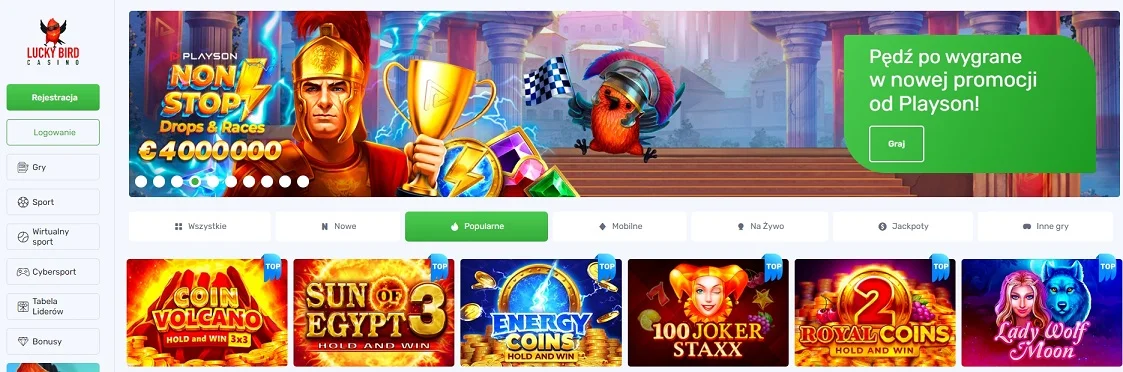 Oficjalna strona Lucky Bird Casino