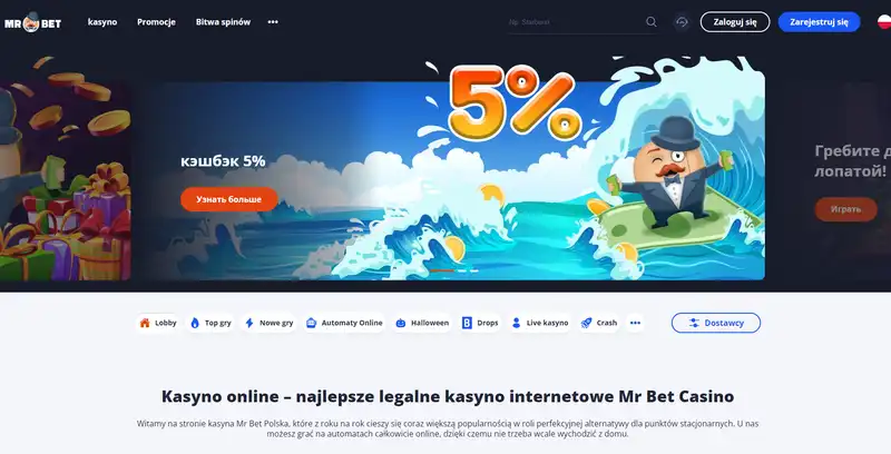 Kasyno MrBet Mainpage